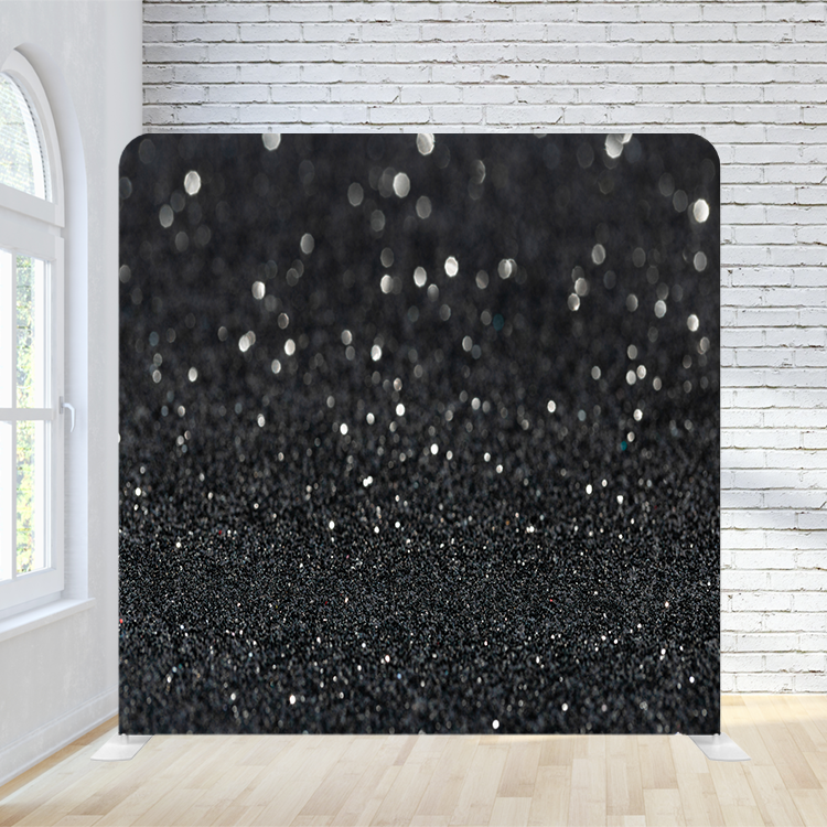 8X8 Pillowcase Tension Backdrop - Black Sparkle Experience