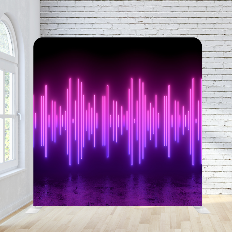 8X8 Pillowcase Tension Backdrop- Pink and Purple waves