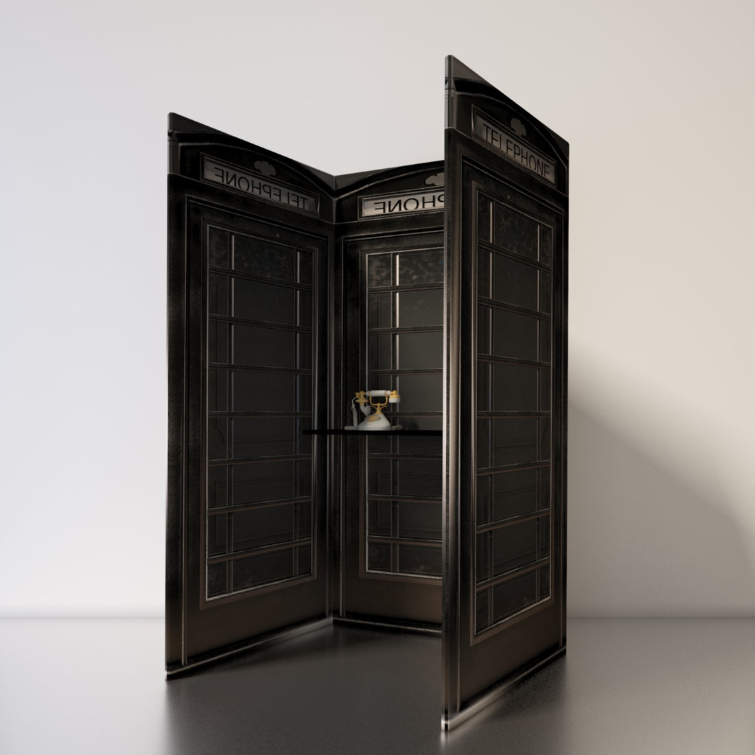 Telephone Booth w/ Shelf (Choose from over 40 Designs)