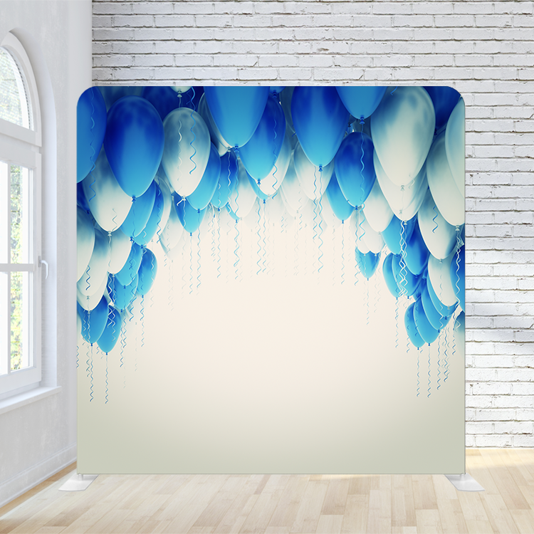8X8 Pillowcase Tension Backdrop - Blue Balloon Miracle