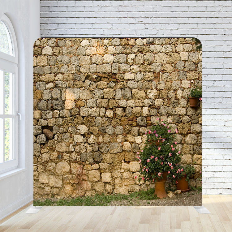 8X8 Pillowcase Tension Backdrop - Simple Brick Wall