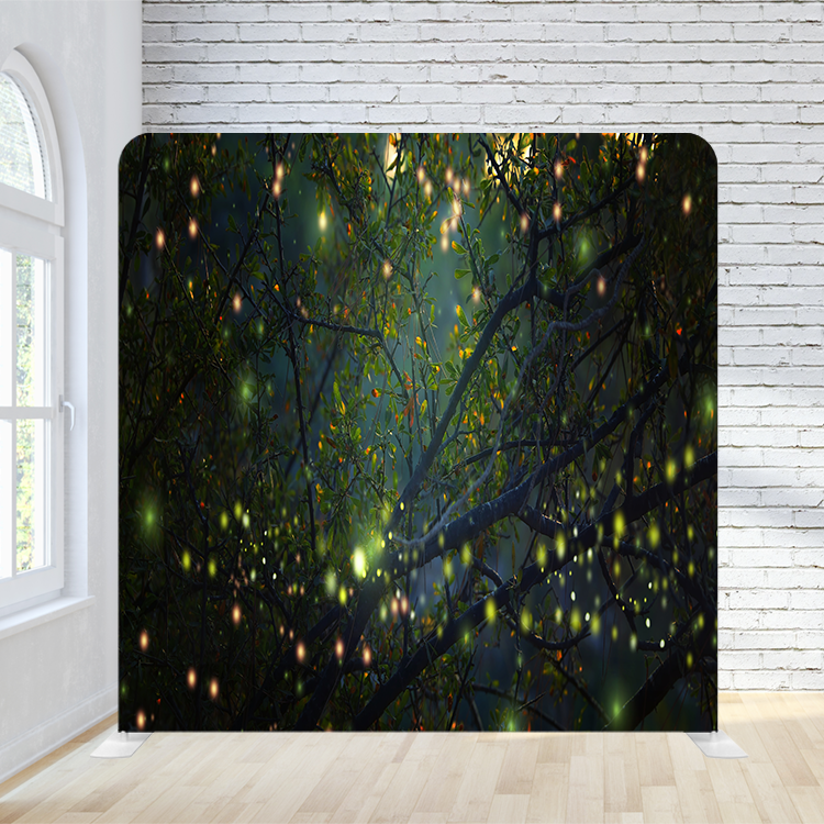 8X8 Pillowcase Tension Backdrop - Nighttime Forest Sparkle