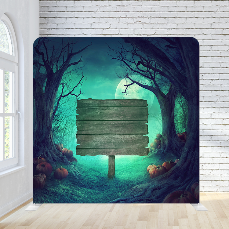 8X8 Pillowcase Tension Backdrop - Spooky Forest Entry