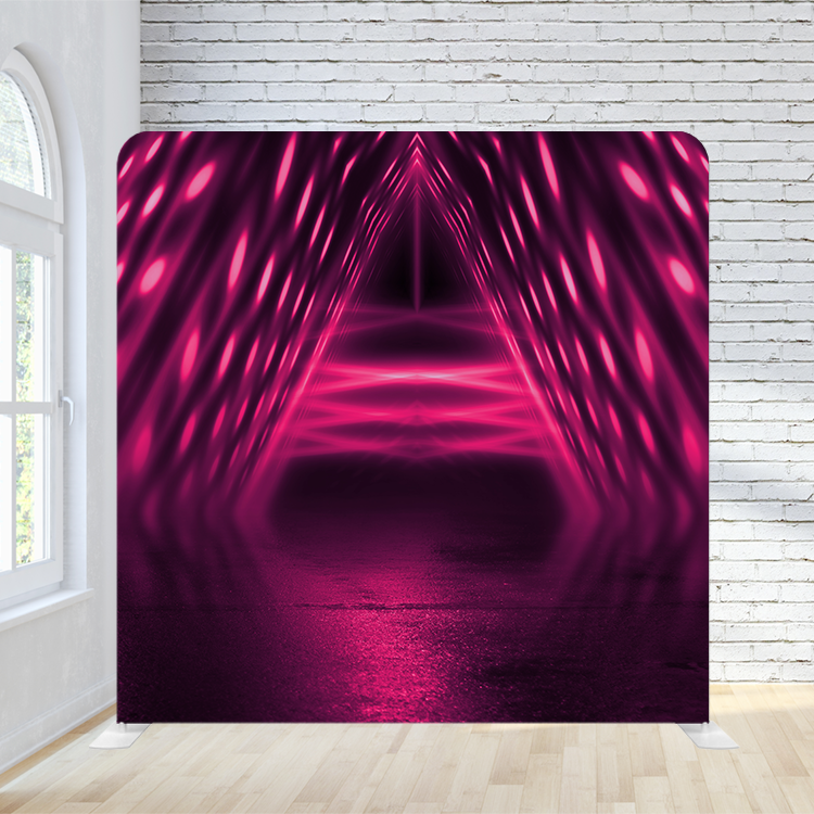 8X8 Pillowcase Tension Backdrop - Neon Pink Tunnel