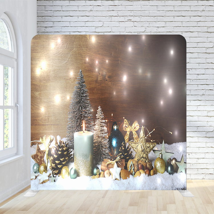 8X8 Pillowcase Tension Backdrop - Mini Christmas Sparkle