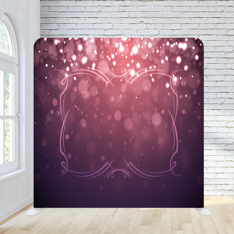 8X8 Pillowcase Tension Backdrop - Multi Pink w/ Sparkles