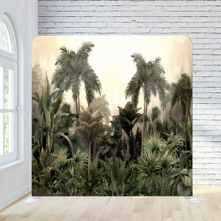 8X8 Pillowcase Tension Backdrop - Palm Tree Forest