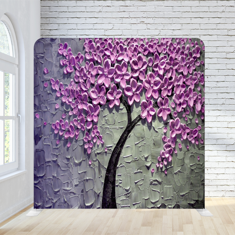 8X8 Pillowcase Tension Backdrop - Purple Tree