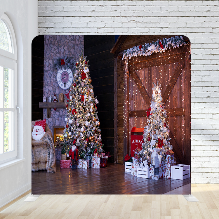 8X8 Pillowcase Tension Backdrop - Premium Christmas ( Holiday )
