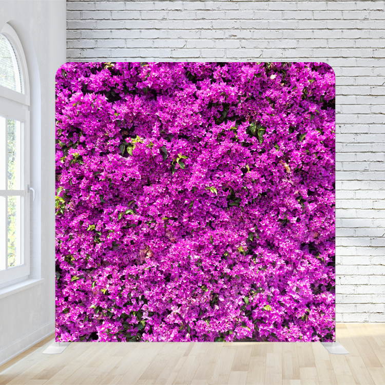 8X8 Pillowcase Tension Backdrop - Purple Bush Garden