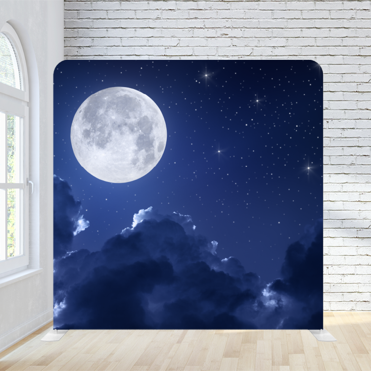 8X8 Pillowcase Tension Backdrop - Cloudy Moon