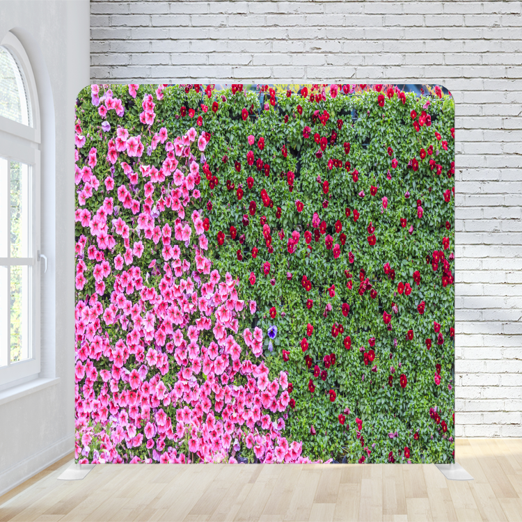 8X8 Pillowcase Tension Backdrop- Half and Half Flower Wall