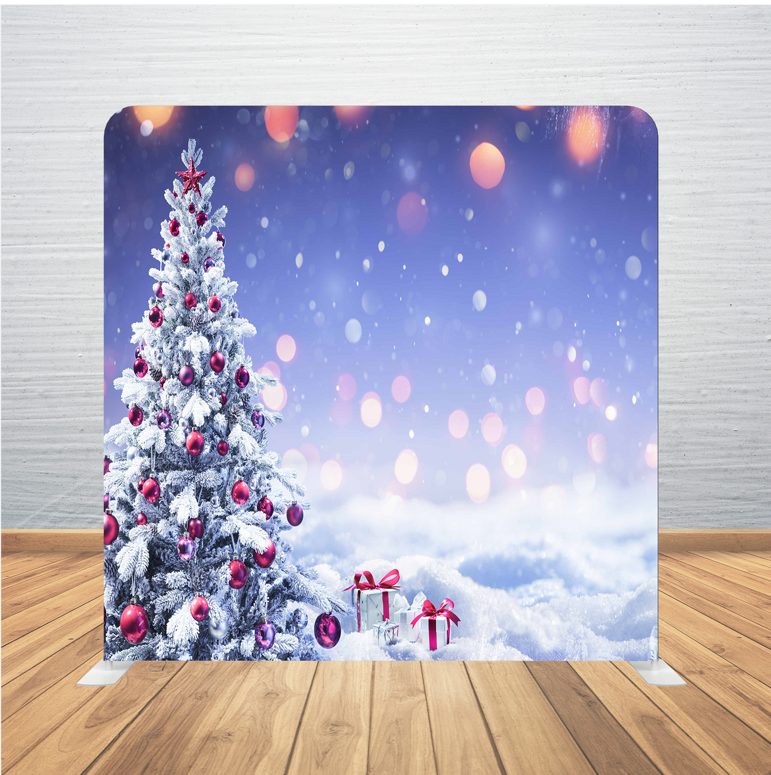 8X8 Pillowcase Tension Backdrop- Christmas Tree Shine