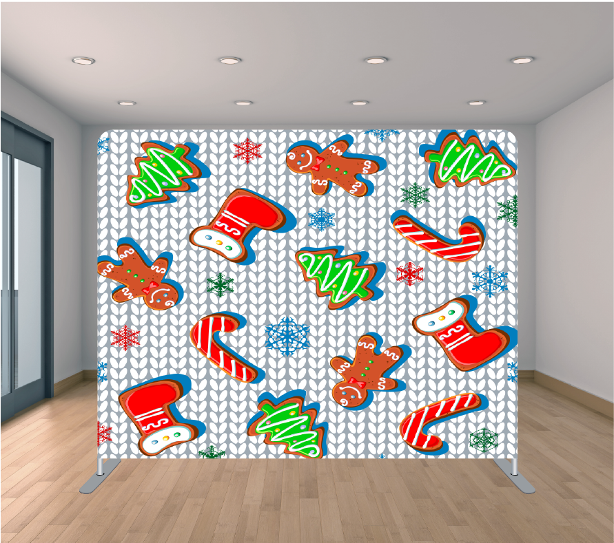 8X8ft Pillowcase Tension Backdrop- Holiday 29