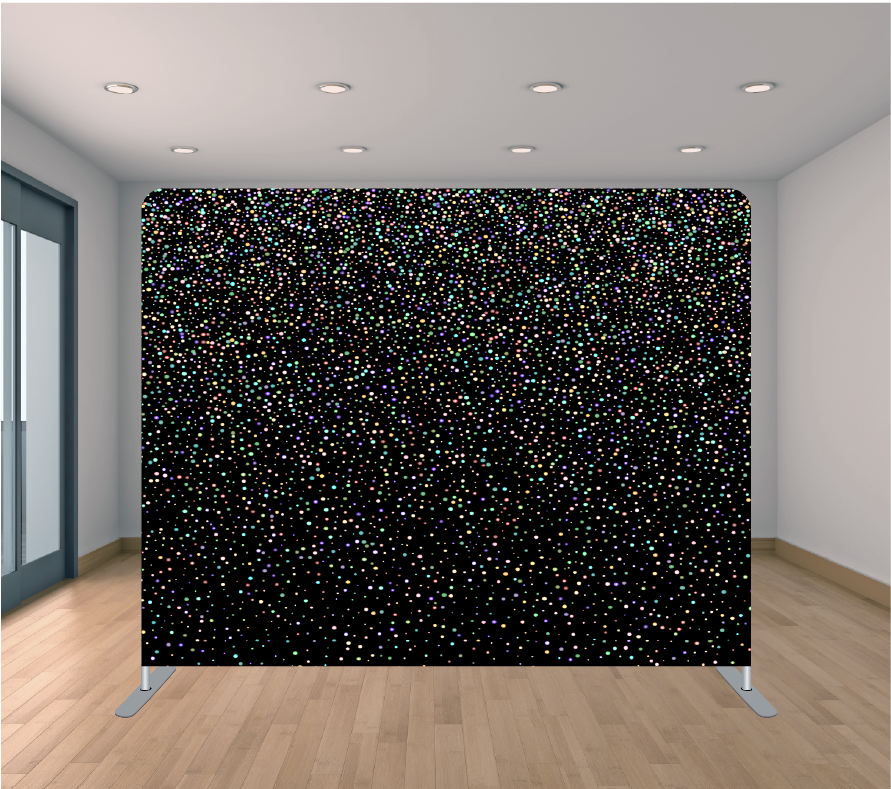 8X8ft Pillowcase Tension Backdrop- Multi Color Dots