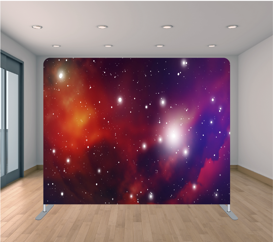 8X8ft Pillowcase Tension Backdrop- Outer Space Galaxy