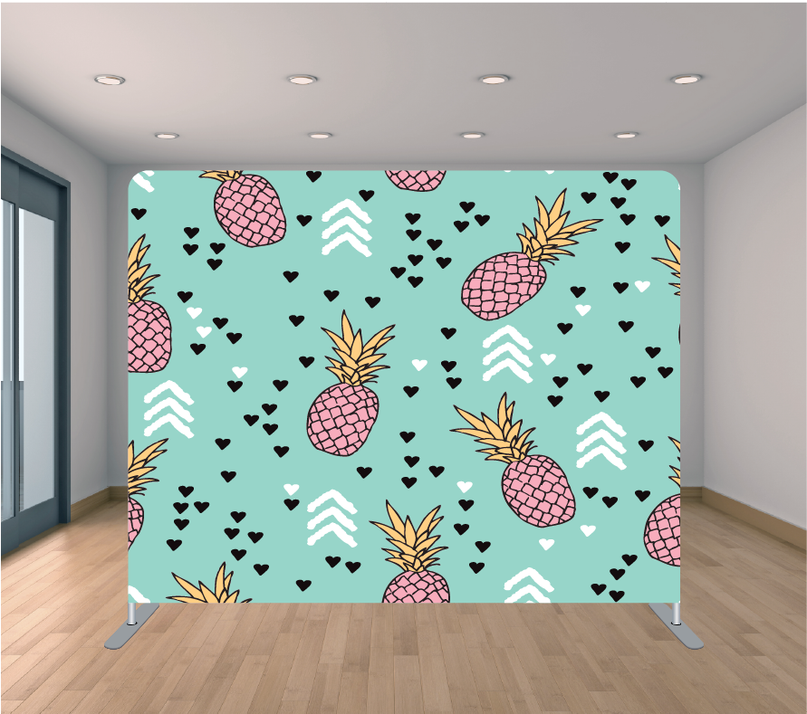 8x8ft Pillowcase Tension Backdrop- Pineapple