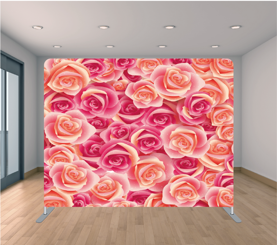 8x8ft Pillowcase Tension Backdrop- Pretty and Pink