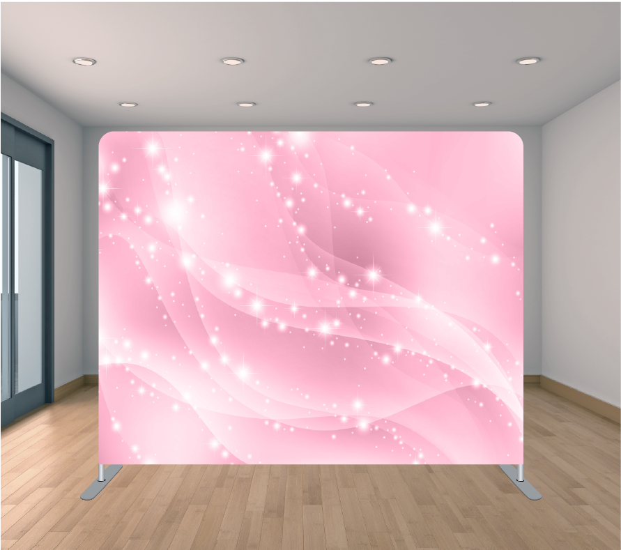 8X8ft Pillowcase Tension Backdrop- Sway Pink Sprinkle