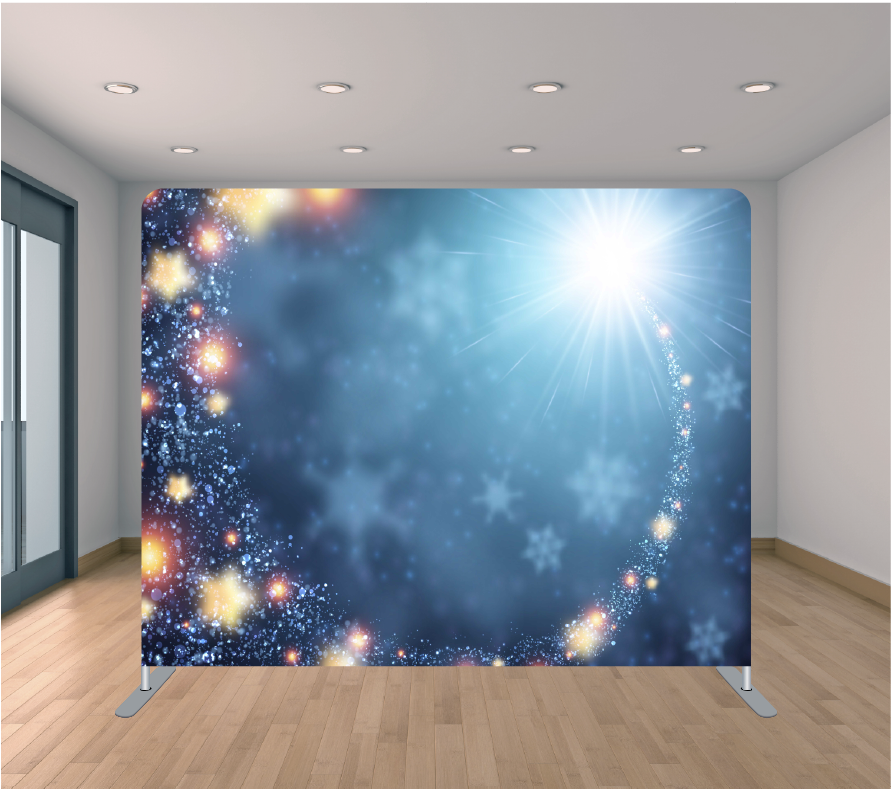 8X8ft Pillowcase Tension Backdrop- Twinkle Star (Holiday)