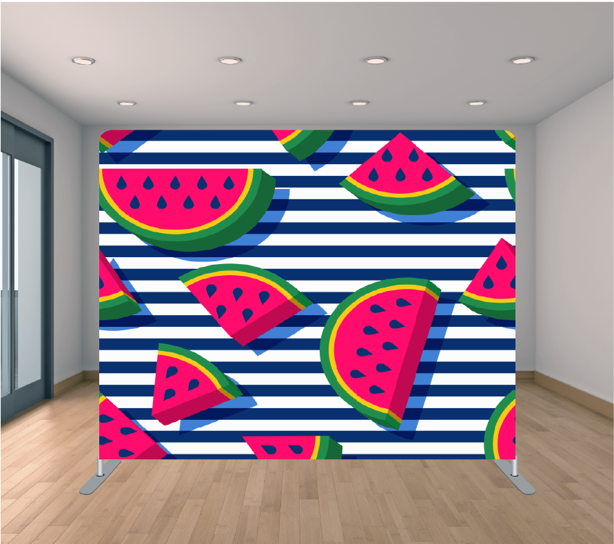 8X8ft Pillowcase Tension Backdrop- Watermelon