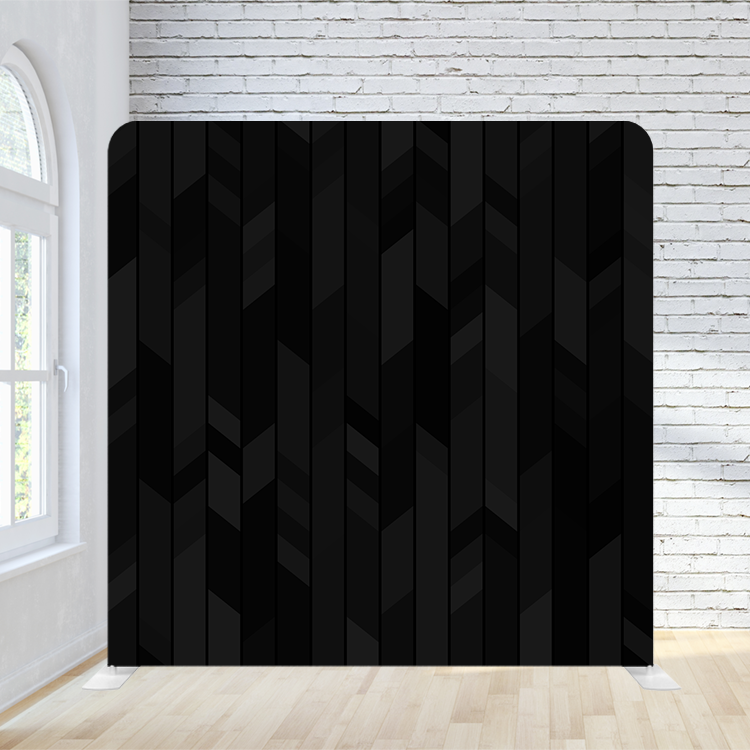 8x8ft Pillowcase Tension Backdrops-All Black Geo