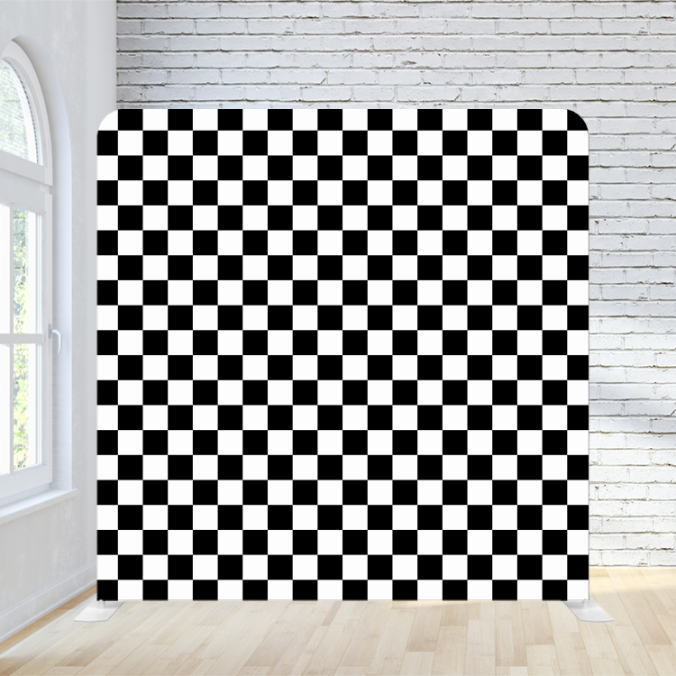 8x8ft Pillowcase Tension Backdrops-Checkerboard